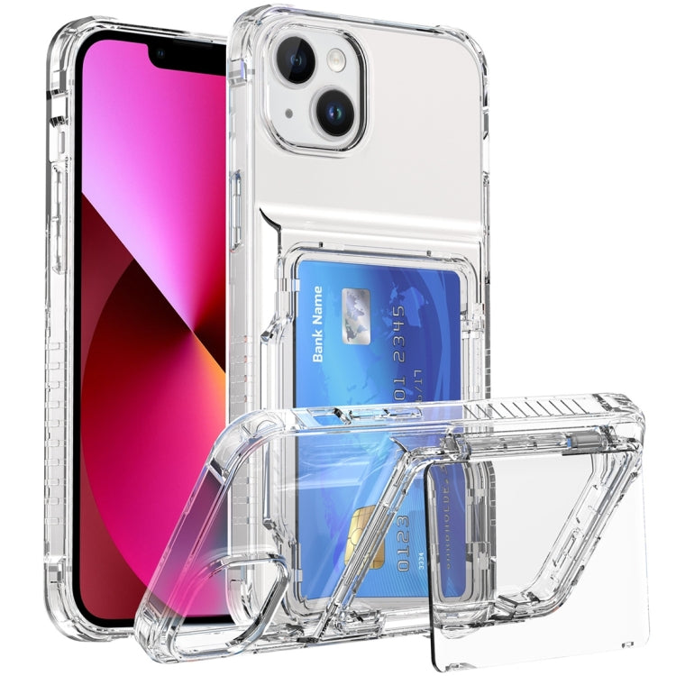 Crystal Clear Flip Card Slot Phone Case, For iPhone 16 Pro Max, For iPhone 16 Pro, For iPhone 16 Plus, For iPhone 16, For iPhone 15 Pro Max, For iPhone 15 Pro, For iPhone 15 Plus, For iPhone 15, For iPhone 14 Plus, For iPhone 14, For iPhone 14 Pro