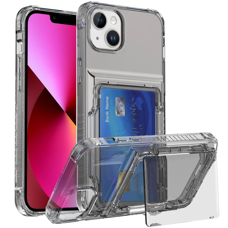 Crystal Clear Flip Card Slot Phone Case, For iPhone 16 Pro Max, For iPhone 16 Pro, For iPhone 16 Plus, For iPhone 16, For iPhone 15 Pro Max, For iPhone 15 Pro, For iPhone 15 Plus, For iPhone 15, For iPhone 14 Plus, For iPhone 14, For iPhone 14 Pro