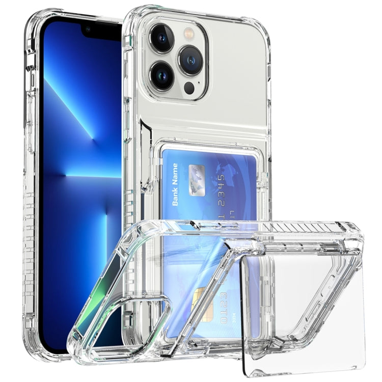 Crystal Clear Flip Card Slot Phone Case, For iPhone 16 Pro Max, For iPhone 16 Pro, For iPhone 16 Plus, For iPhone 16, For iPhone 15 Pro Max, For iPhone 15 Pro, For iPhone 15 Plus, For iPhone 15, For iPhone 14 Plus, For iPhone 14, For iPhone 14 Pro