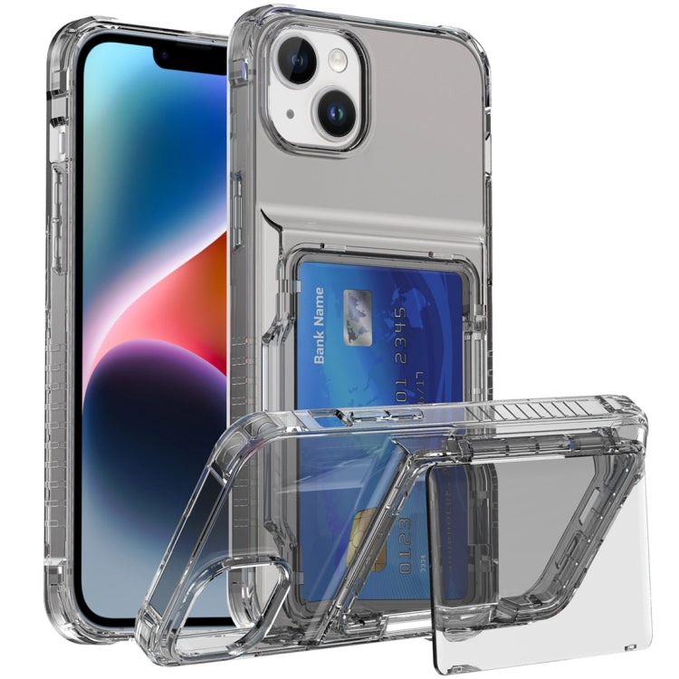 Crystal Clear Flip Card Slot Phone Case, For iPhone 16 Pro Max, For iPhone 16 Pro, For iPhone 16 Plus, For iPhone 16, For iPhone 15 Pro Max, For iPhone 15 Pro, For iPhone 15 Plus, For iPhone 15, For iPhone 14 Plus, For iPhone 14, For iPhone 14 Pro