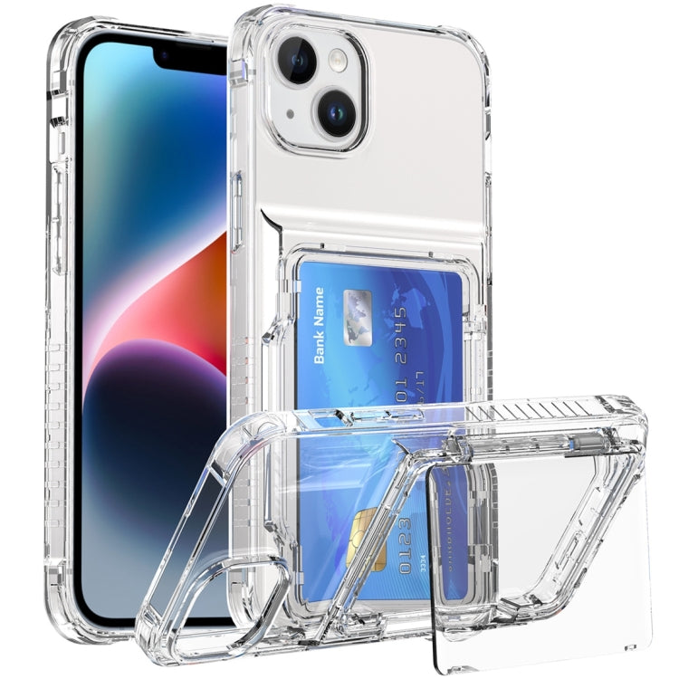 Crystal Clear Flip Card Slot Phone Case, For iPhone 16 Pro Max, For iPhone 16 Pro, For iPhone 16 Plus, For iPhone 16, For iPhone 15 Pro Max, For iPhone 15 Pro, For iPhone 15 Plus, For iPhone 15, For iPhone 14 Plus, For iPhone 14, For iPhone 14 Pro