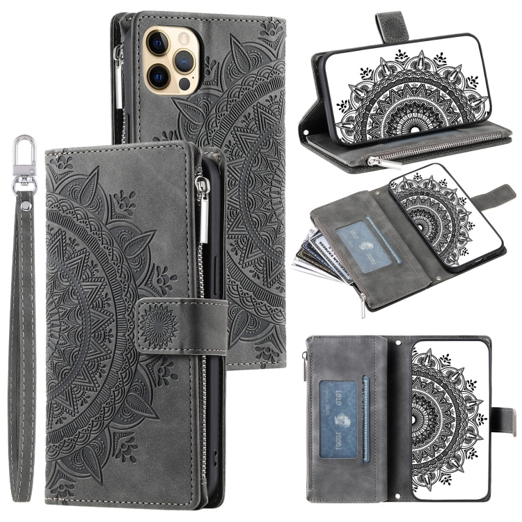 Multi-Card Totem Zipper Leather Phone Case, For iPhone 12 / 12 Pro, For iPhone 12 Pro Max, For iPhone 11 Pro Max, For iPhone 11, For iPhone 11 Pro