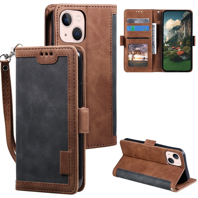 Retro Splicing Horizontal Flip Leather Phone Case, Series 1