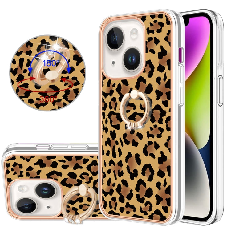 Electroplating Dual-side IMD Phone Case with Ring Holder, For iPhone 13, For iPhone 12 / 12 Pro, For iPhone 12 Pro Max