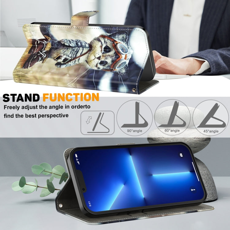3D Painted Leather Phone Case, For iPhone 15 Pro Max, For iPhone 15 Pro