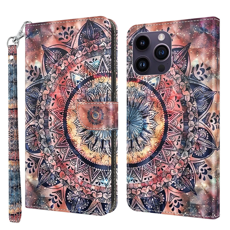 3D Painted Leather Phone Case, For iPhone 16, For iPhone 15 Pro Max, For iPhone 15 Pro