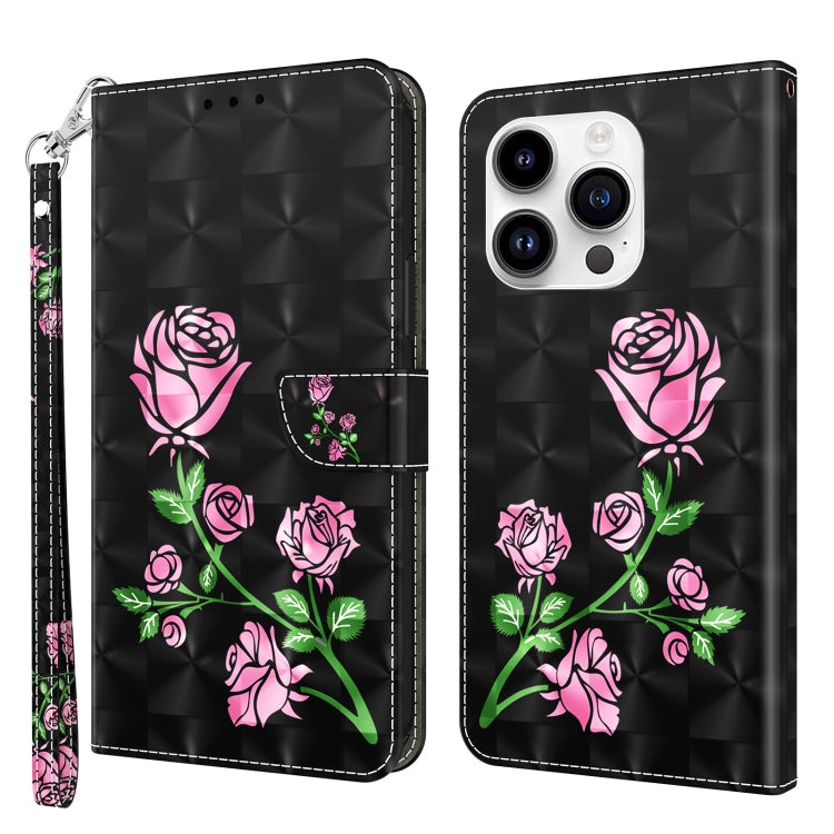3D Painted Leather Phone Case, For iPhone 15 Pro Max, For iPhone 15 Pro