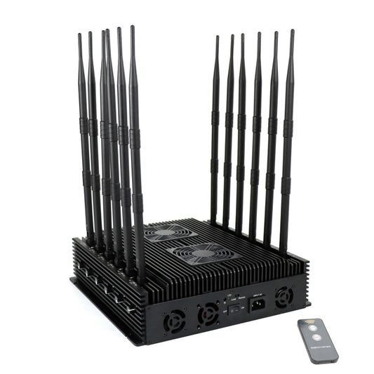 JAX-101F-12 2G/3G/4G/5G/WiFi/GPS Mobile Signal Jammer, JAX-101F-12