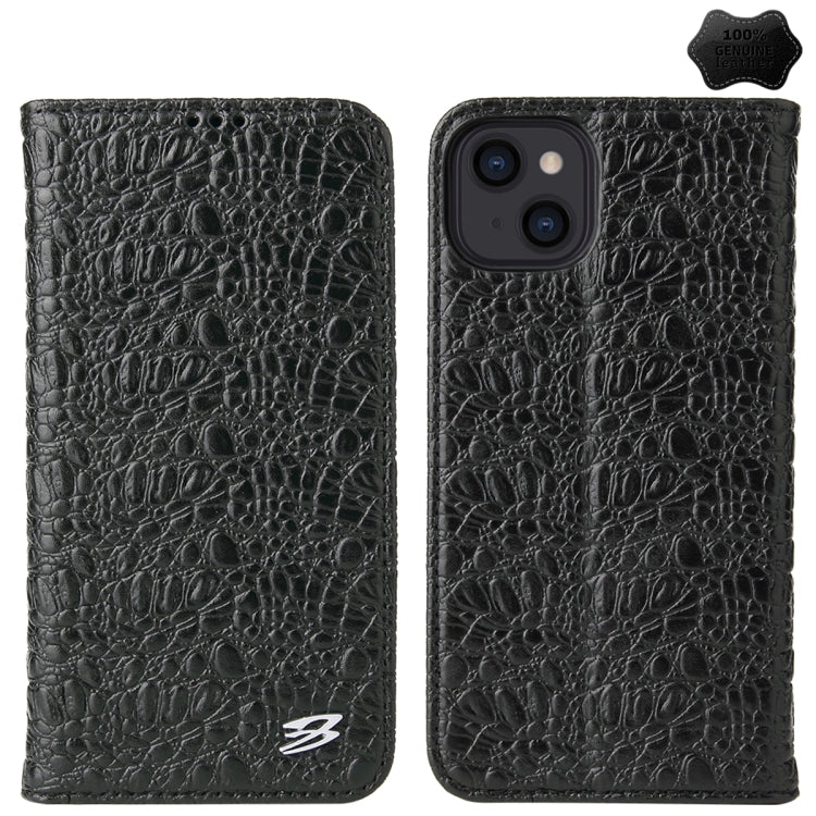 Fierre Shann Crocodile Texture Magnetic Genuine Leather Phone Case, For iPhone 16e, For iPhone 16 Pro Max, For iPhone 16 Pro, For iPhone 16 Plus, For iPhone 16, For iPhone 15 Pro Max, For iPhone 15 Pro, For iPhone 15 Plus, For iPhone 15����������������...