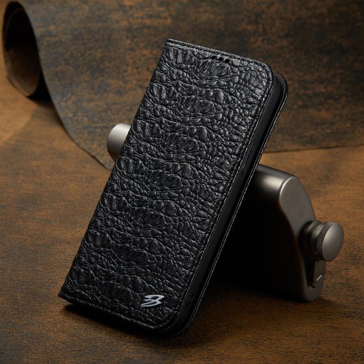 Fierre Shann Crocodile Texture Magnetic Genuine Leather Phone Case, For iPhone 16e, For iPhone 16 Pro Max, For iPhone 16 Pro, For iPhone 16 Plus, For iPhone 16, For iPhone 15 Pro Max, For iPhone 15 Pro, For iPhone 15 Plus, For iPhone 15����������������...