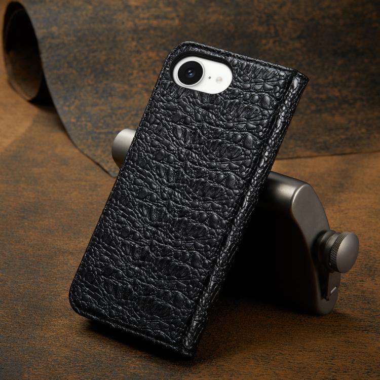 Fierre Shann Crocodile Texture Magnetic Genuine Leather Phone Case, For iPhone 16e, For iPhone 16 Pro Max, For iPhone 16 Pro, For iPhone 16 Plus, For iPhone 16, For iPhone 15 Pro Max, For iPhone 15 Pro, For iPhone 15 Plus, For iPhone 15����������������...