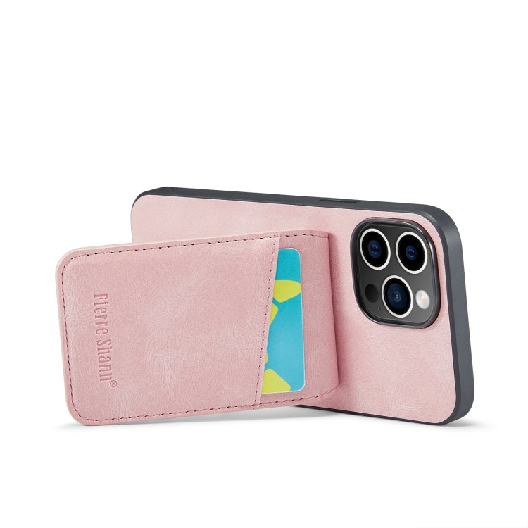 Fierre Shann Crazy Horse Card Holder Back Cover PU Phone Case, For iPhone 15 Pro Max, For iPhone 15 Pro, For iPhone 15 Plus, For iPhone 15