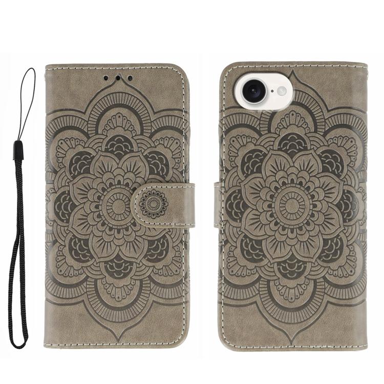 Sun Mandala Embossing Leather Phone Case