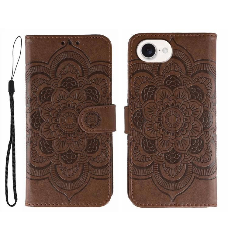 Sun Mandala Embossing Leather Phone Case