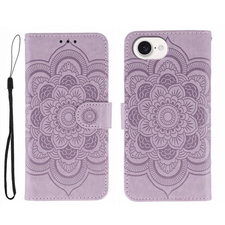 Sun Mandala Embossing Leather Phone Case