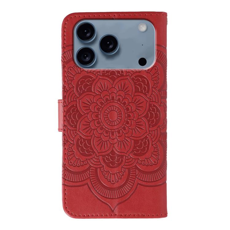 Sun Mandala Embossing Leather Phone Case
