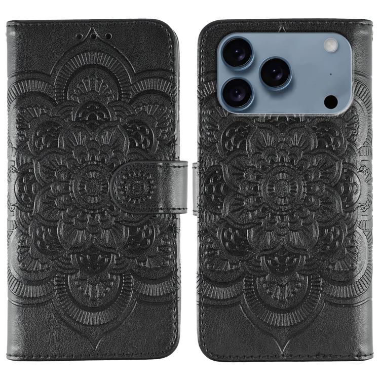 Sun Mandala Embossing Leather Phone Case