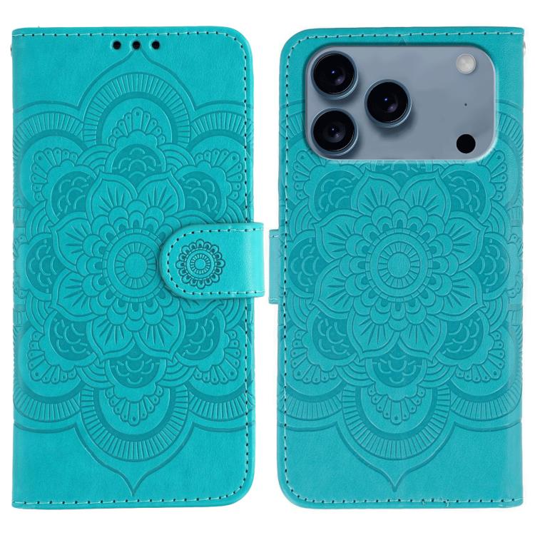 Sun Mandala Embossing Leather Phone Case