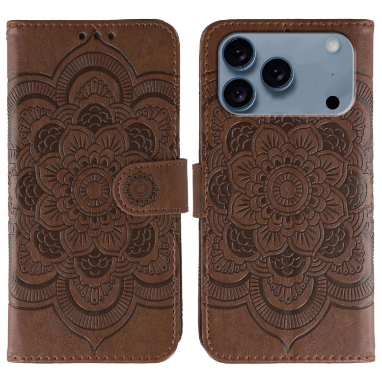 Sun Mandala Embossing Leather Phone Case