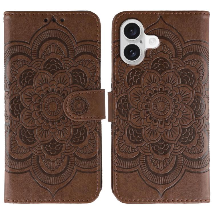 Sun Mandala Embossing Leather Phone Case