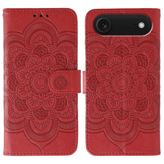 Sun Mandala Embossing Leather Phone Case
