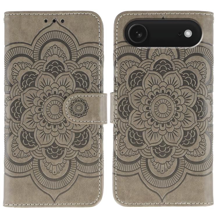 Sun Mandala Embossing Leather Phone Case