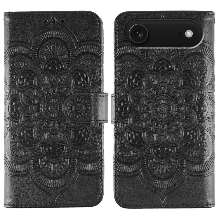 Sun Mandala Embossing Leather Phone Case