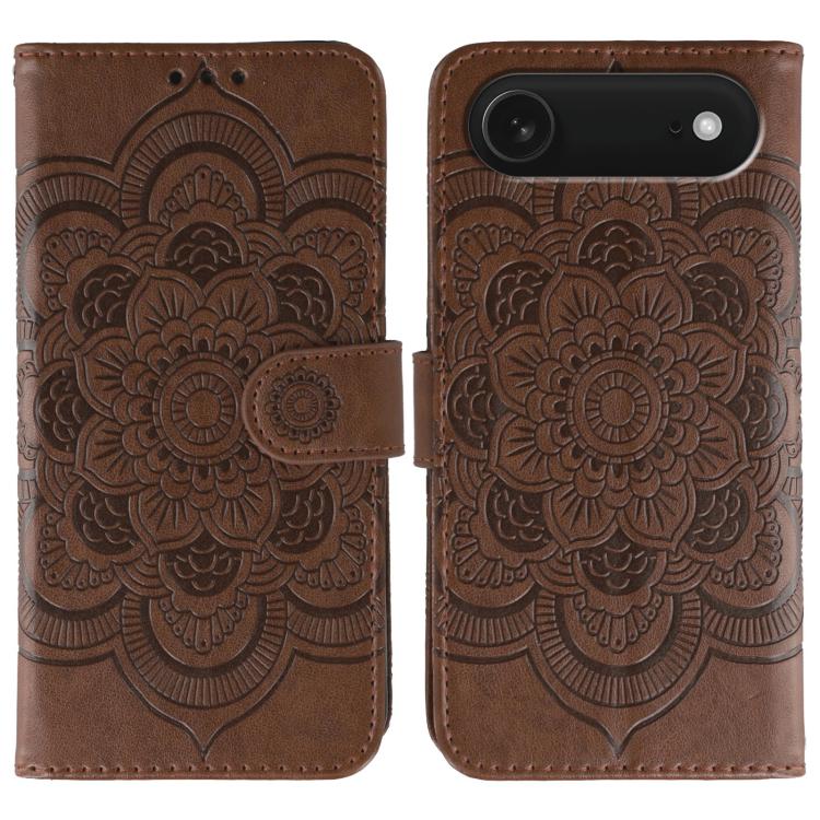 Sun Mandala Embossing Leather Phone Case