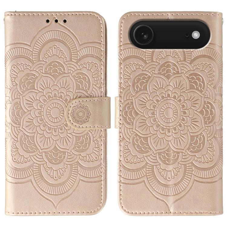 Sun Mandala Embossing Leather Phone Case