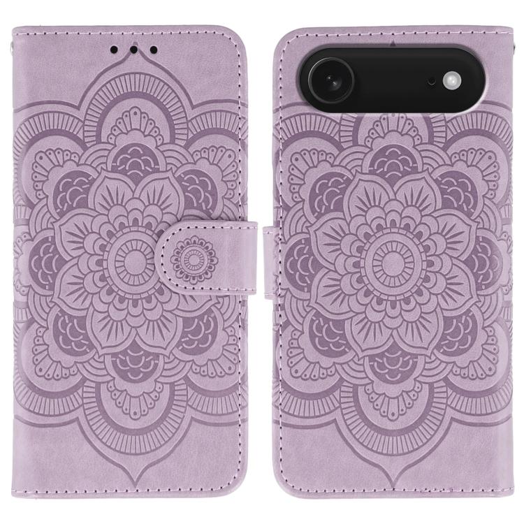 Sun Mandala Embossing Leather Phone Case