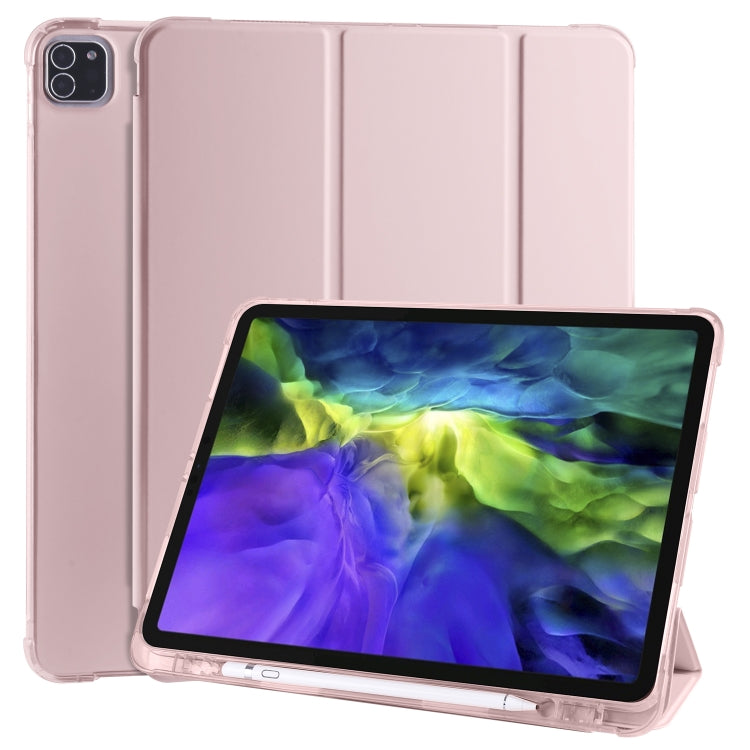 3-folding Horizontal Flip PU Leather + Shockproof TPU Case with Holder & Pen Slot, For iPad Pro 11 (2020) / iPad Pro 11(2018), For iPad Air 13 2024 / iPad Pro 12.9 (2020) / iPad Pro 12.9(2018), For iPad 10.2 2021 / 2020 / 2019