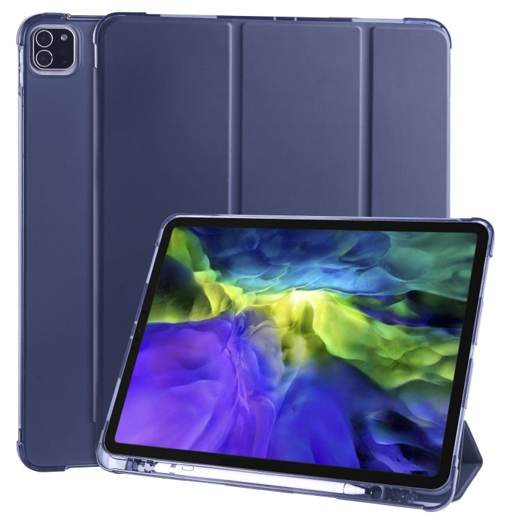 3-folding Horizontal Flip PU Leather + Shockproof TPU Case with Holder & Pen Slot, For iPad Pro 11 (2020) / iPad Pro 11(2018), For iPad Air 13 2024 / iPad Pro 12.9 (2020) / iPad Pro 12.9(2018), For iPad 10.2 2021 / 2020 / 2019