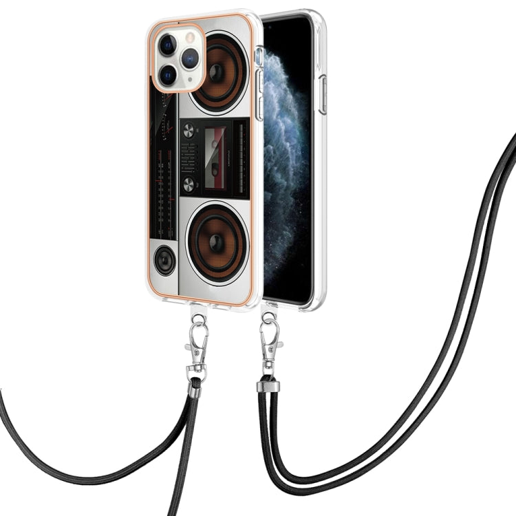 Electroplating Dual-side IMD Phone Case with Lanyard, For iPhone 11 Pro