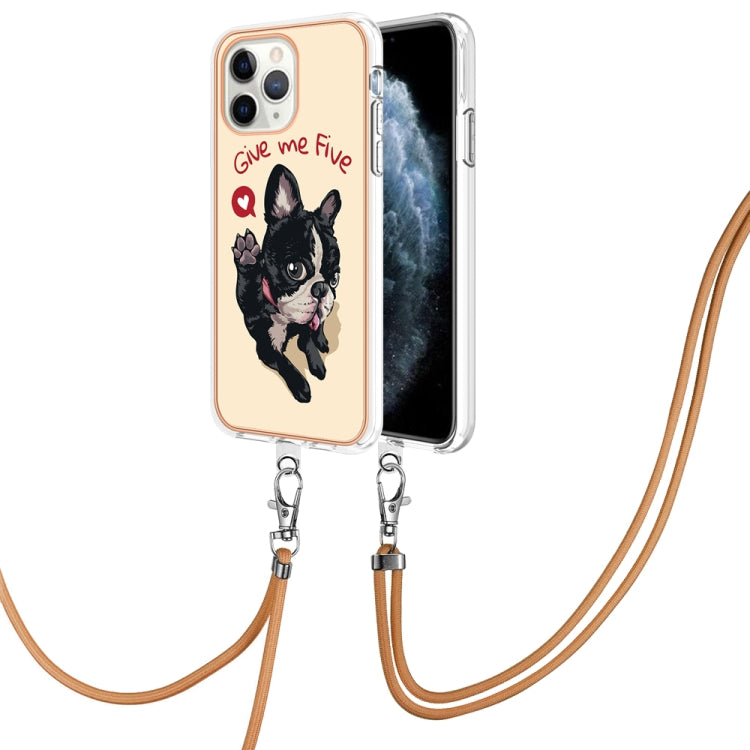 Electroplating Dual-side IMD Phone Case with Lanyard, For iPhone 11 Pro