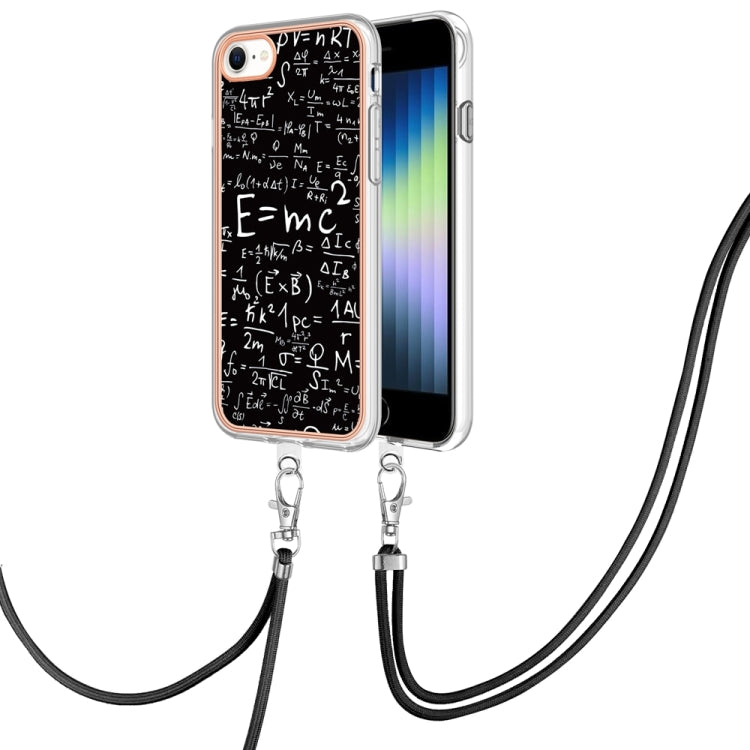 Electroplating Dual-side IMD Phone Case with Lanyard, For iPhone SE 2022 / SE 2020 / 8 / 7, For iPhone 13 Pro Max, For iPhone 13 Pro, For iPhone 13