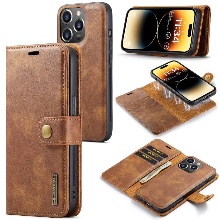 DG.MING Crazy Horse Texture Detachable Magnetic Leather Phone Case, For iPhone 16 Pro Max, For iPhone 16 Pro, For iPhone 16 Plus, For iPhone 16, For iPhone 15 Pro Max, For iPhone 15 Pro