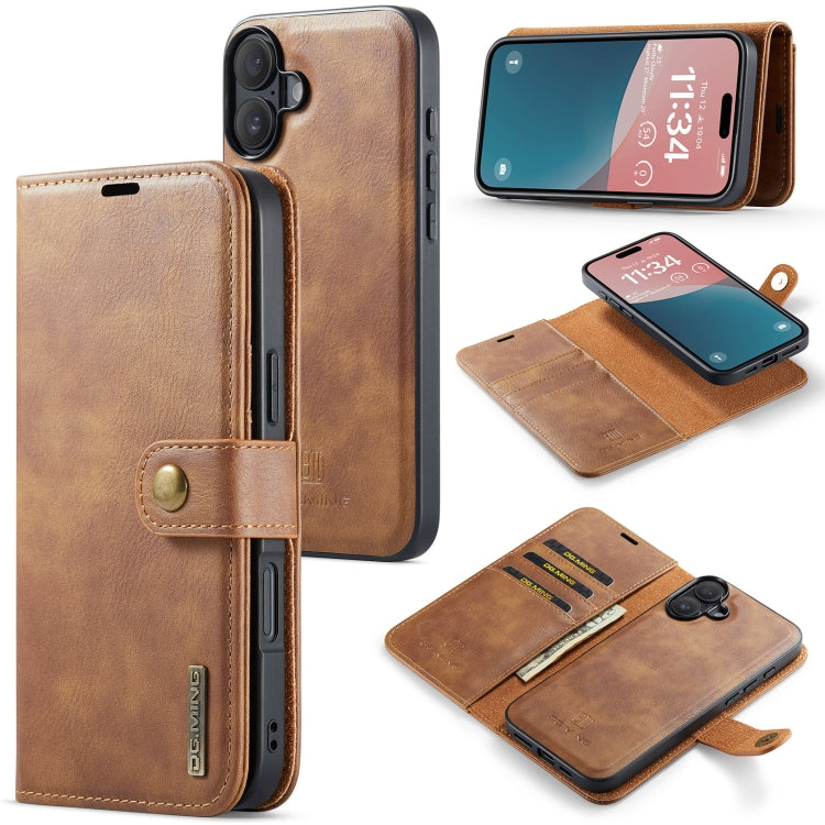 DG.MING Crazy Horse Texture Detachable Magnetic Leather Phone Case, For iPhone 16 Pro Max, For iPhone 16 Pro, For iPhone 16 Plus, For iPhone 16, For iPhone 15 Pro Max, For iPhone 15 Pro