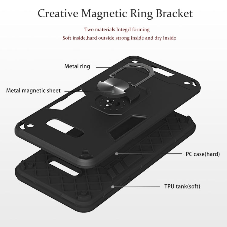 2 in 1 Armour Series PC + TPU Protective Case with Ring Holder, For LG G8X ThinQ / V50S ThinQ, For LG K30 (2019) / X320 / Aristo 4 / Escape Plus, For LG V60 ThinQ 5G