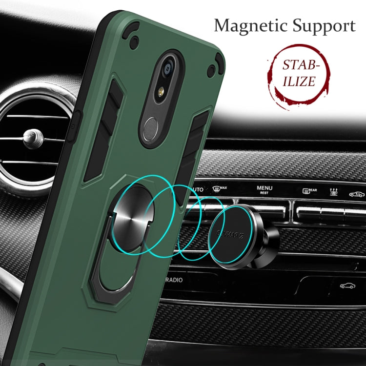 2 in 1 Armour Series PC + TPU Protective Case with Ring Holder, For LG K40, For LG K50