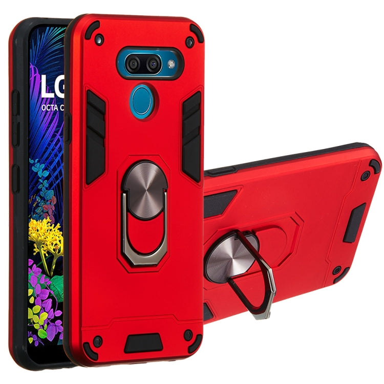 2 in 1 Armour Series PC + TPU Protective Case with Ring Holder, For LG K40, For LG K50