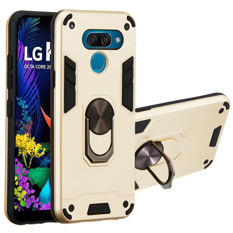 2 in 1 Armour Series PC + TPU Protective Case with Ring Holder, For LG K40, For LG K50