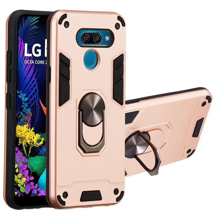 2 in 1 Armour Series PC + TPU Protective Case with Ring Holder, For LG K40, For LG K50