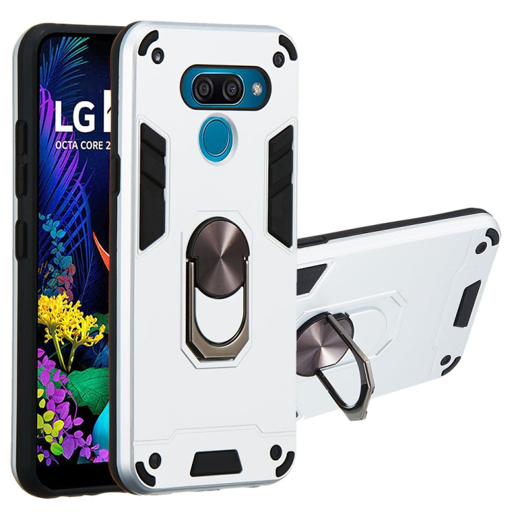 2 in 1 Armour Series PC + TPU Protective Case with Ring Holder, For LG K40, For LG K50