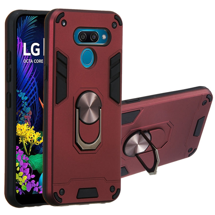 2 in 1 Armour Series PC + TPU Protective Case with Ring Holder, For LG K40, For LG K50