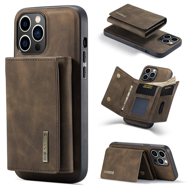 DG.MING M1 Series 3-Fold Multi Card Wallet Leather Phone Case, For iPhone 16 Pro Max, For iPhone 16 Pro, For iPhone 16 Plus, For iPhone 16, For iPhone 15 Pro Max, For iPhone 15 Pro