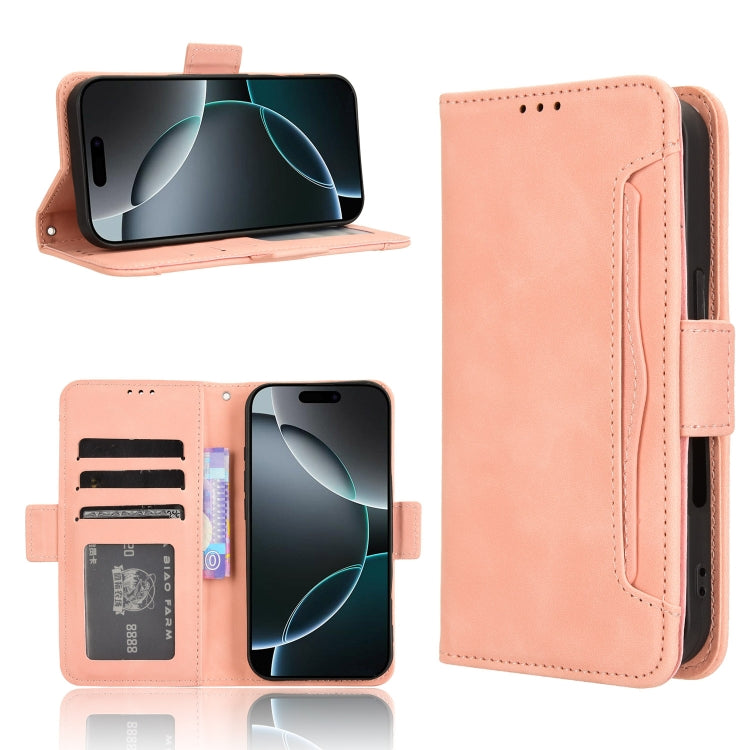 Skin Feel Calf Texture Card Slots Leather Phone Case, For iPhone 16 Pro Max, For iPhone 16 Pro, For iPhone 16 Plus, For iPhone 16, For iPhone 15 Pro Max, For iPhone 15 Pro