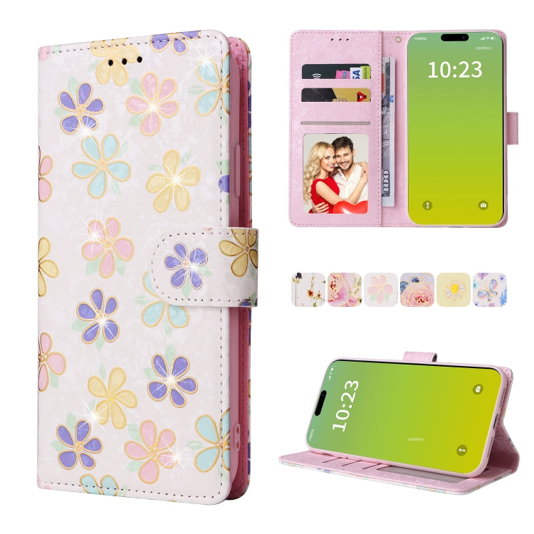 Bronzing Painting RFID Leather Case, For iPhone 15 Pro, For iPhone 15 Plus, For iPhone 15