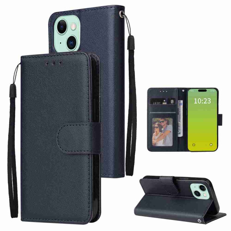 Multifunctional Horizontal Flip Leather Phone Case with Three Card Slots, For iPhone 15 Plus, For iPhone 15