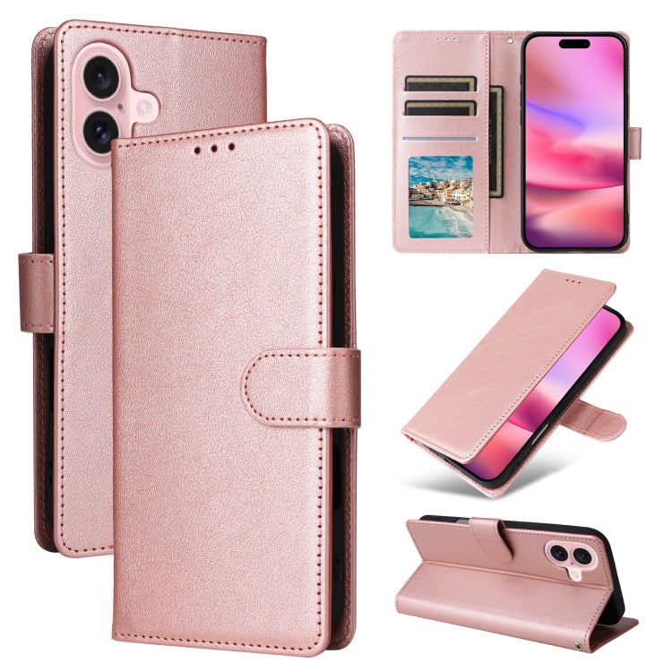 Multifunctional Horizontal Flip Leather Phone Case with Three Card Slots, For iPhone 16 Pro Max, For iPhone 16 Pro, For iPhone 16 Plus, For iPhone 16, For iPhone 15 Pro Max, For iPhone 15 Pro