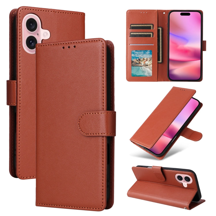 Multifunctional Horizontal Flip Leather Phone Case with Three Card Slots, For iPhone 16 Pro Max, For iPhone 16 Pro, For iPhone 16 Plus, For iPhone 16, For iPhone 15 Pro Max, For iPhone 15 Pro